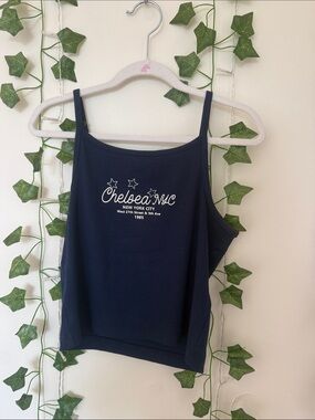 Girls ZARA Navy Ribbed Tank Top